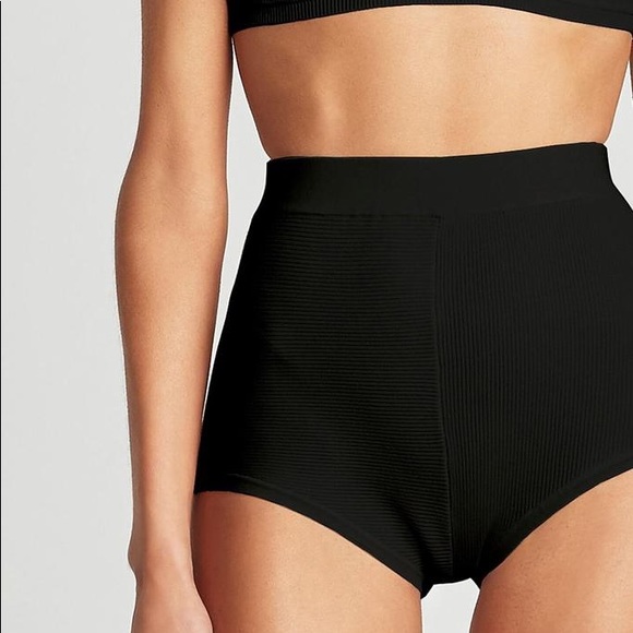 SIR. 100% Merino Wool Black Brief Knit Mini High Rise Shorts brand new with tags - Picture 11 of 12